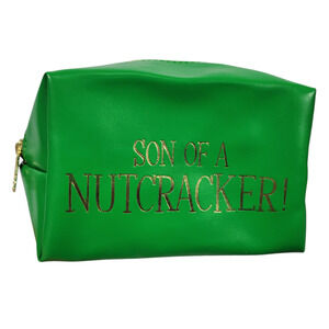 Elf Nutcracker Make Up Bag Green Pouch Cosmetics Case Festive Makeup Revolution